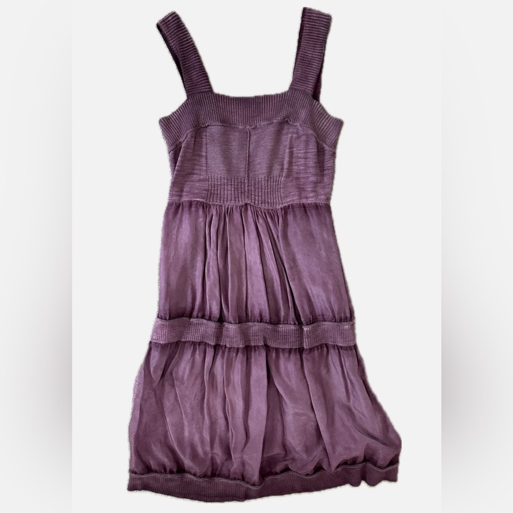 Anthropologie Eloise Silk & Sweater Chemise Dress